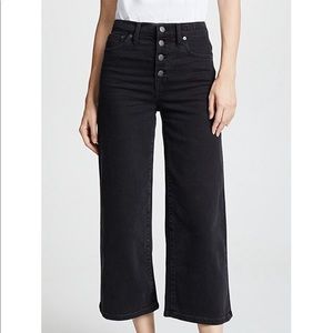 Madewell Wide Leg Crop Button Front